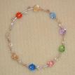 Wire Wrapped Bangle with Crystals